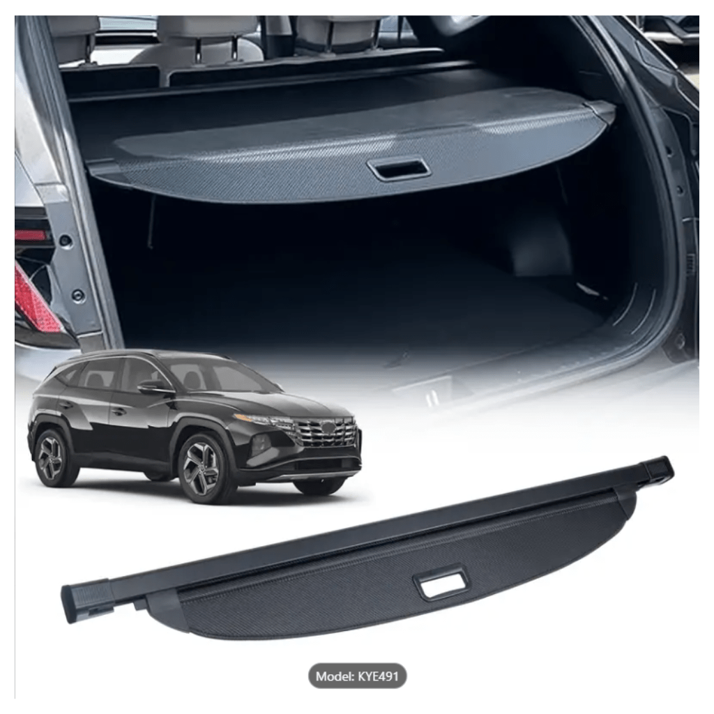 Rase Tire and Auto LLC car parts Trunk Cargo Cover for Hyundai Tucson Accessories 2021 - 2024, Retractable Trunk Cargo Cover Security Shade Cargo Cover, 1-Pack