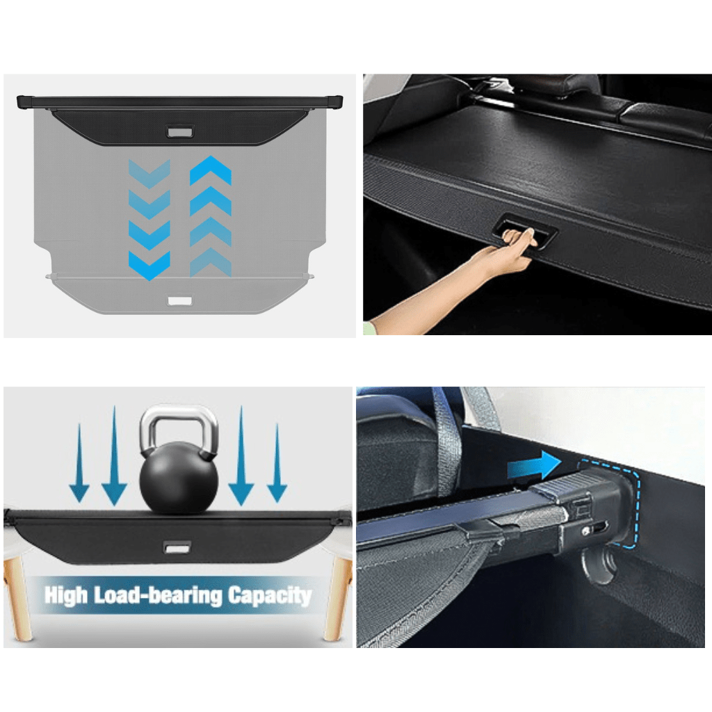 Rase Tire and Auto LLC car parts Trunk Cargo Cover for Toyota 4Runner Accessories 2010 - 2024, Retractable Trunk Cargo Cover Security Shade Cargo Cover, 1-Pack