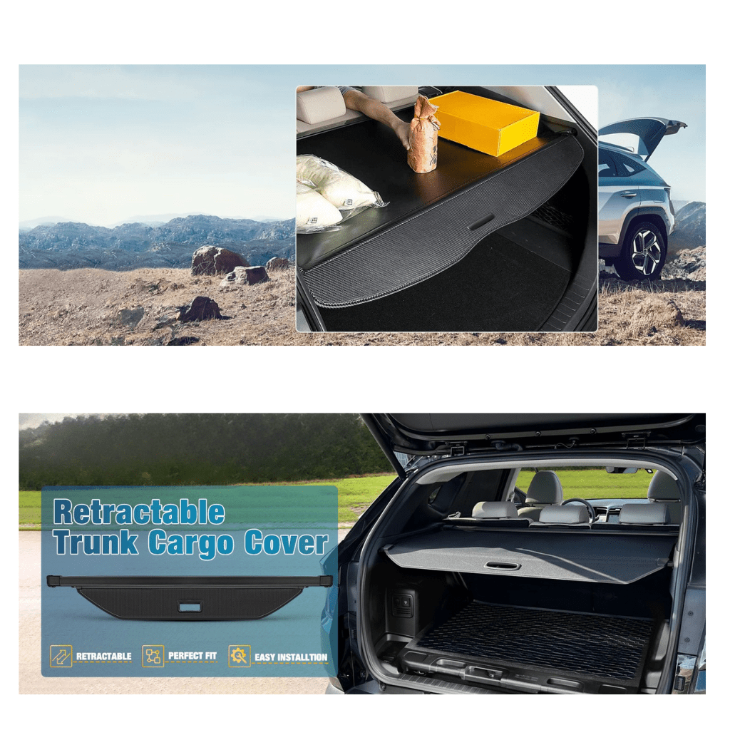 Rase Tire and Auto LLC car parts Trunk Cargo Cover for Toyota 4Runner Accessories 2010 - 2024, Retractable Trunk Cargo Cover Security Shade Cargo Cover, 1-Pack