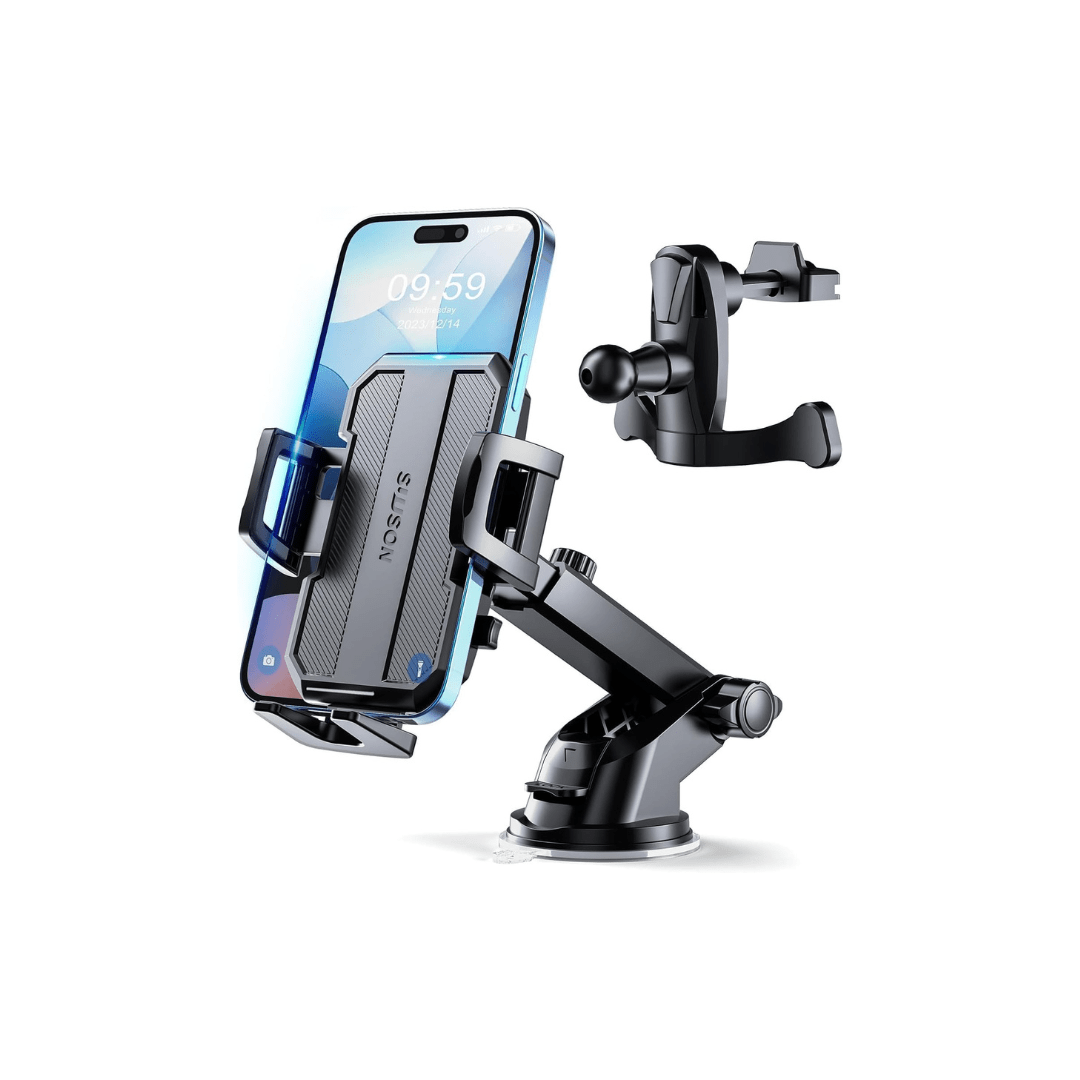 RASE Tire and Auto LLC Car Phone Mount for Car Dashboard| Windshield | Air Vent | 3 in 1 Hand Free Mount for All Cell Phones (Black)