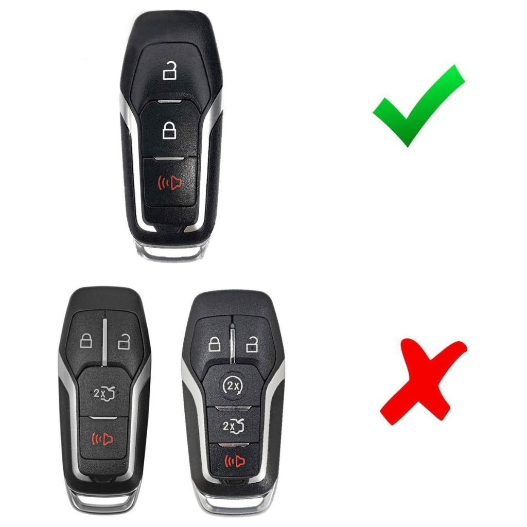 RASE Tire and Auto LLC  Carbon Fiber Finish Soft Silicone Key Fob Cover Compatible with 2015-2017 Ford Explorer or F-150 3-Button
