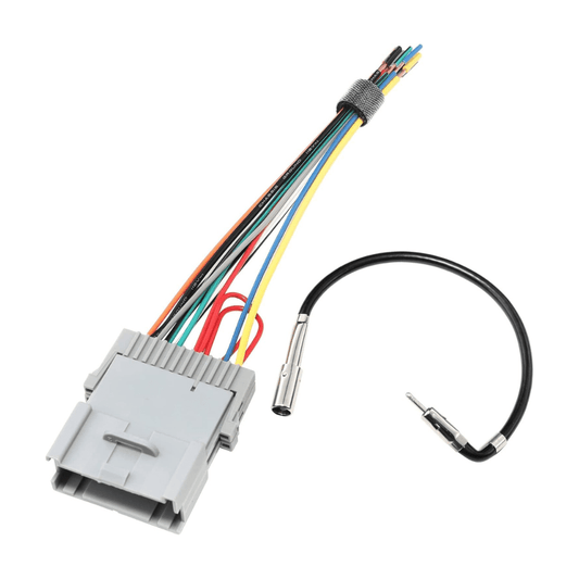 RASE Tire and Auto LLC  Compatible with GM Chevy GMC Buick 1998-2008 & GM-10 Antenna Adapter Plug Aftermarket Stereo Radio Wiring Harness