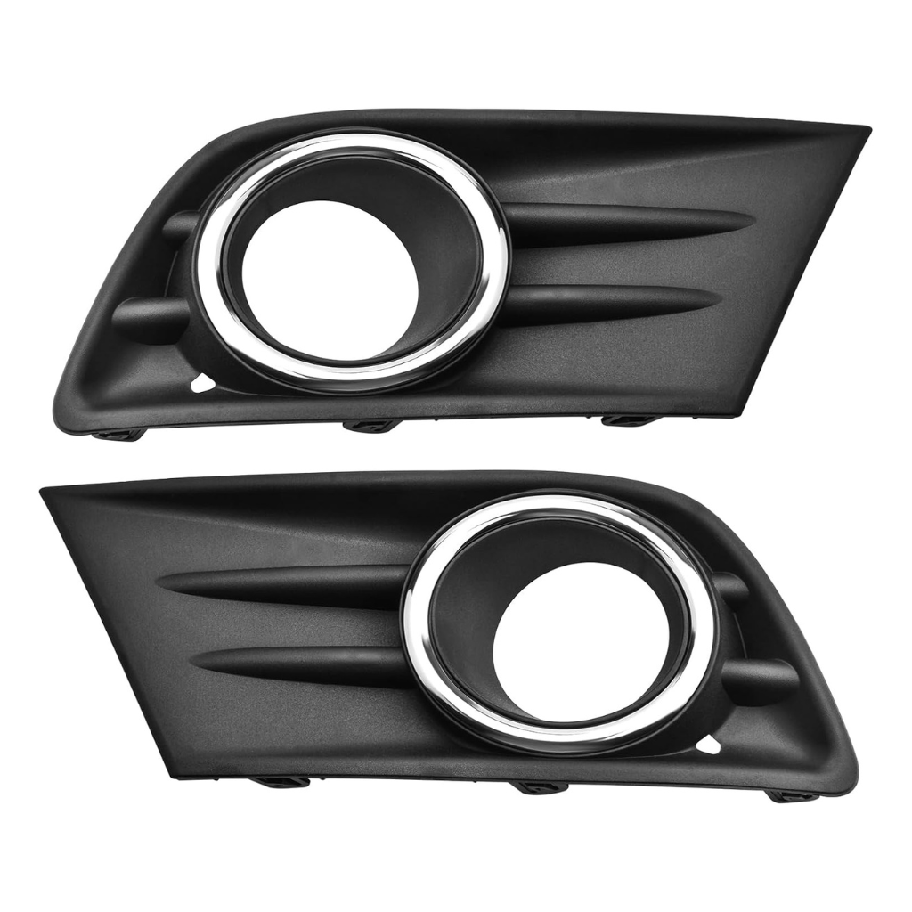 RASE Tire and Auto LLC  Fog Light Cover with Chrome Bezel Trim Pair Front Bumper (A Pair) Compatible with Honda Pilot 2012-2015 Replaces 71107-SZA-A50 71102-SZA-A50