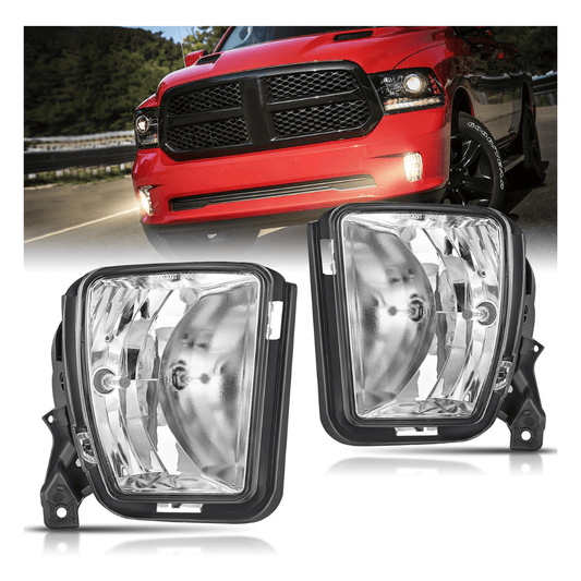 RASE Tire and Auto LLC  Fog Lights Assembly Compatible with 2013 2014 2015 2016 2017 2018 Dodge Ram 1500 2019-2021 RAM 1500 Classic (Not Fit for Rebel Model)