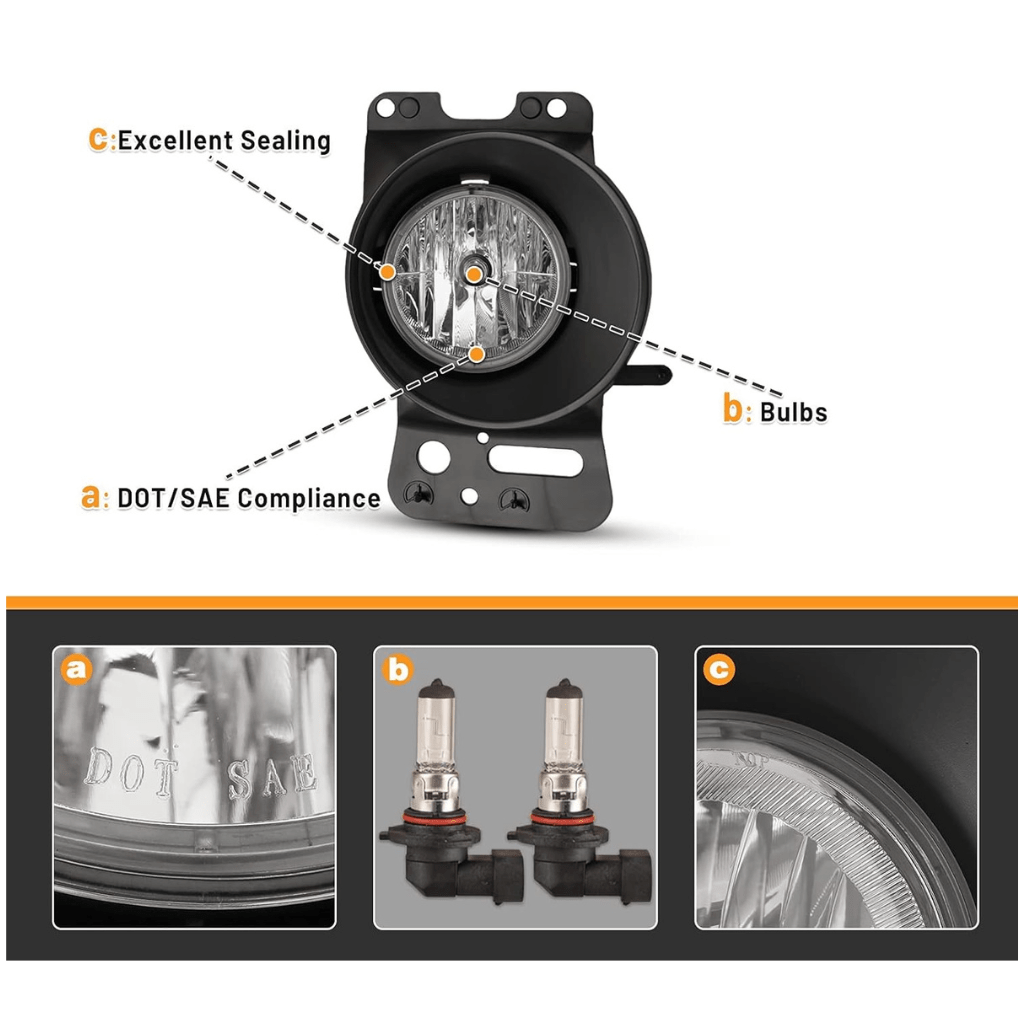RASE Tire and Auto LLC  Fog Lights For Ford F-150 2005 2006 2007 2008 F150 Lamp Assembly For 2006-2008/2010 Lincoln Mark LT Driver Passenger Replacement