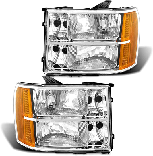 RASE Tire and Auto LLC  Headlight Assembly For 07-13 GMC Sierra 1500/07-14 GMC Sierra 2500HD 3500HD