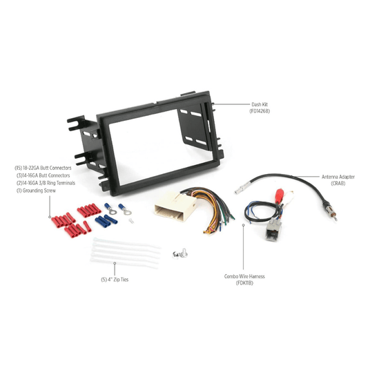 RASE Tire and Auto LLC  ICFD6BN Double DIN Radio Installation Dash Kit Compatible with Select 2007-2010 Ford and Mercury Vehicles