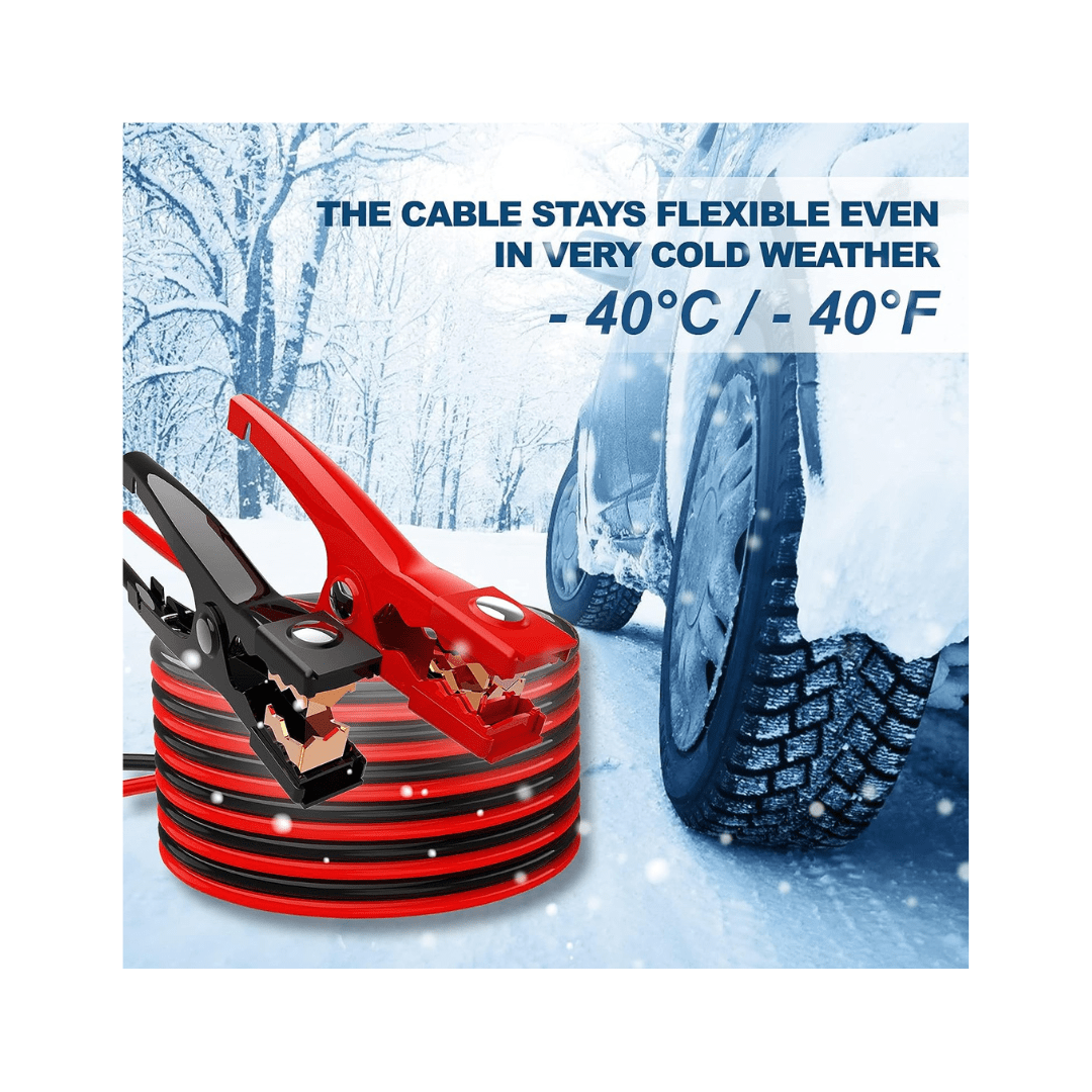RASE Tire and Auto LLC Jumper Cables for car, UL-Listed 8 Gauge 12 Feet Heavy Duty Booster Cables with Carry Bag (8AWG x 12Ft)
