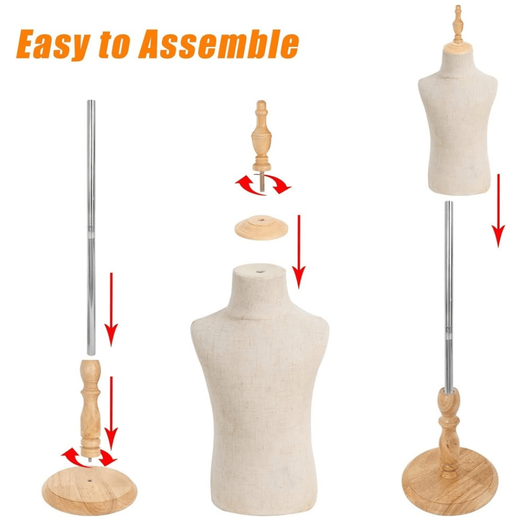 RASE Tire and Auto LLC  Kid Dress Form with Wooden Base, Mannequin Child Display Body Bust Forms Maniki