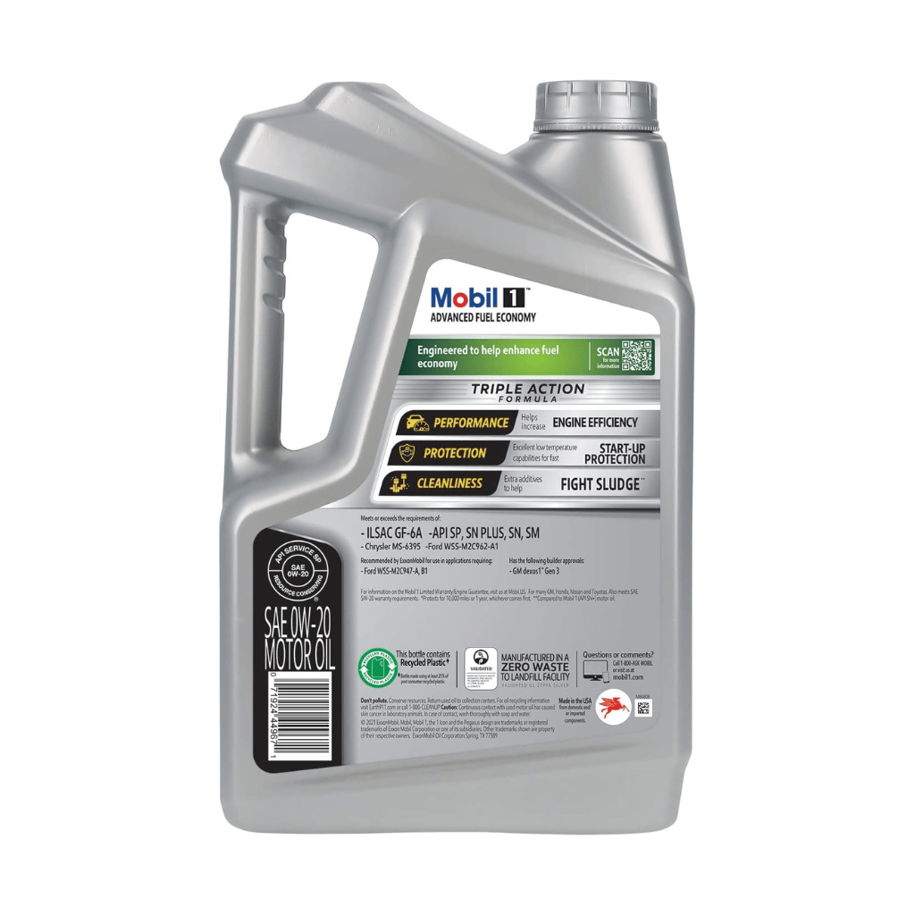 RASE Tire and Auto LLC Mobil 1 Advanced Fuel Economy Standard Full Synthetic Engine Oil 0W-20 5 Quart