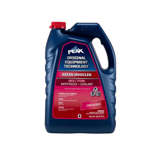 RASE Tire and Auto LLC PEAK Original Equipment Technology Asian Vehicles Red, Pink Antifreeze and Coolant Concentrated