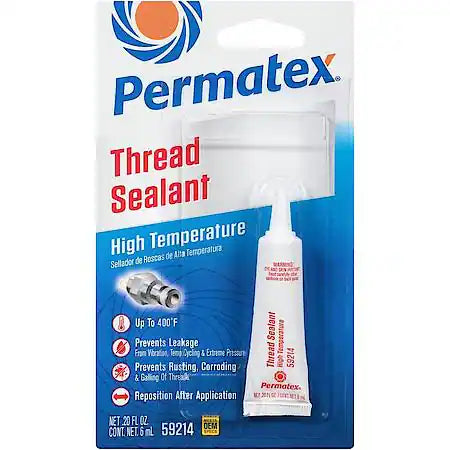 RASE Tire and Auto LLC  Permatex High-Temperature Thread Sealant Locks and Protects, 6 mL