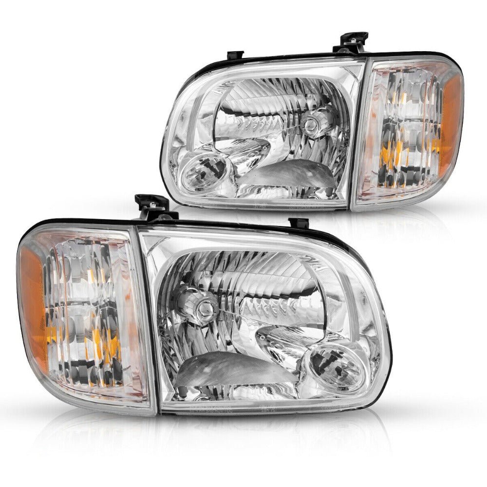 05-06 Toyota Sequoia/05-07 Tundra (Double Cab Only) 4pc Headlights Chrome Set