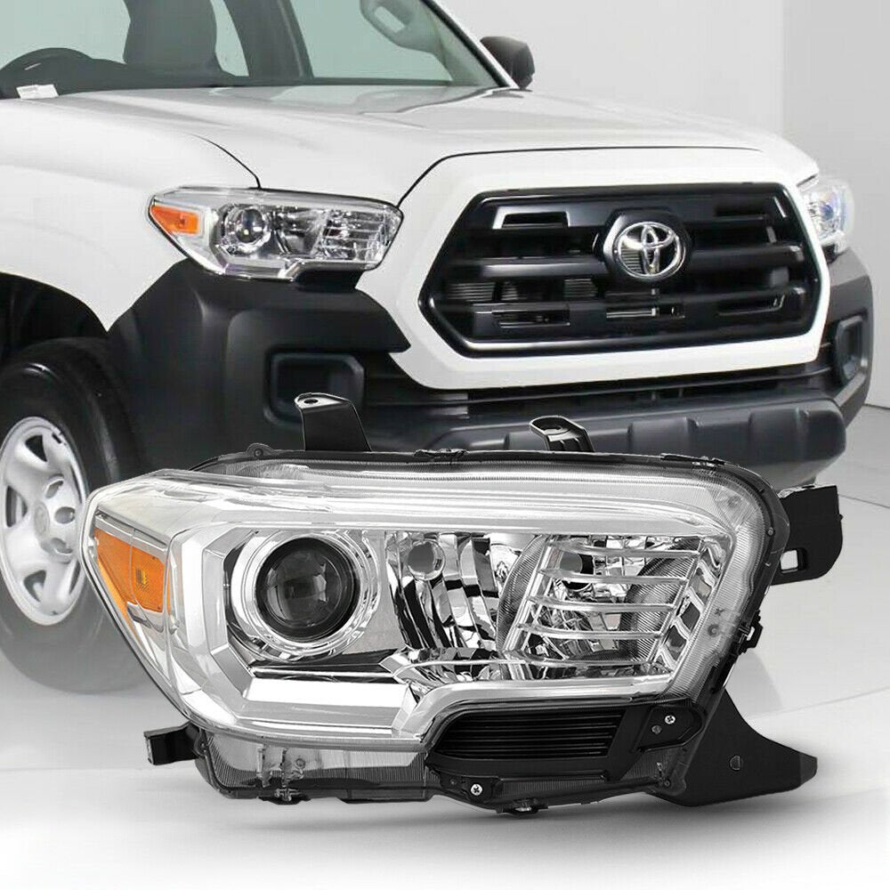 16-20 Toyota Tacoma Black Trim Projector Headlight w/LED DRL Right Passenger