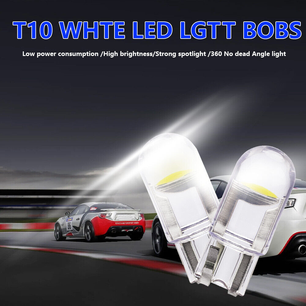 2x T10 White LED Light Bulbs