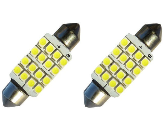 2x 42mm(1.65") 16 SMD Super Bright LED Bulb 211, 212, 211-2, 212-2, 578