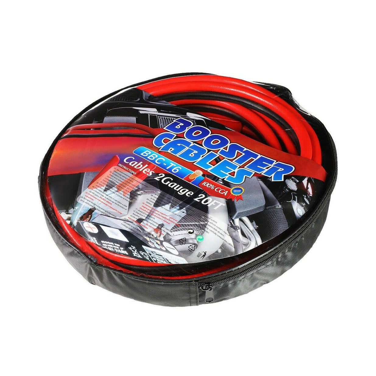 Heavy Duty Jumper Booster Cables Commercial Grade Battery 2 Gauge 20ft 600 AMP