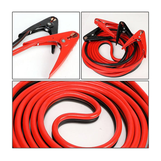 Heavy Duty Jumper Booster Cables Commercial Grade Battery 2 Gauge 20ft 600 AMP