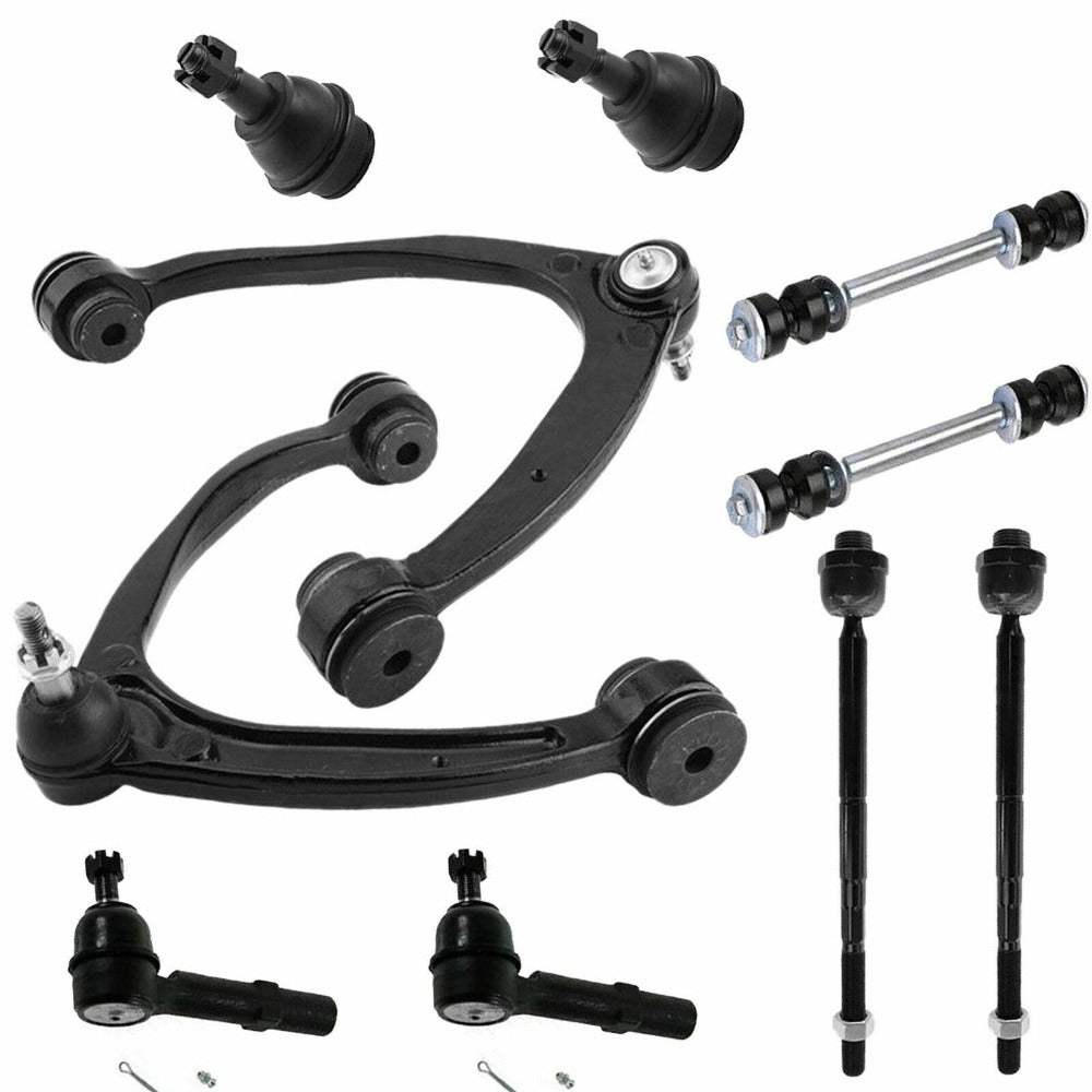 12pc Front Upper Control Arm Ball Joint Tie Rod for Chevy Silverado 1500 Tahoe