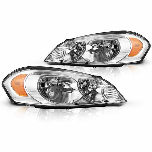 Pair Headlights Assembly For 2006-2013 Chevy Impala Headlamp Replacement Set