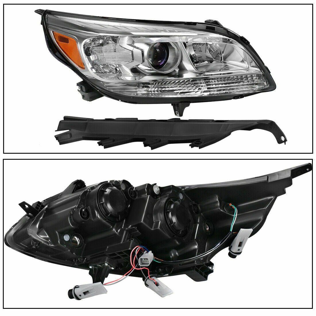 Set 2 Projector Headlights Headlamps For 2013 2014 2015 Chevy Malibu Front Lamps