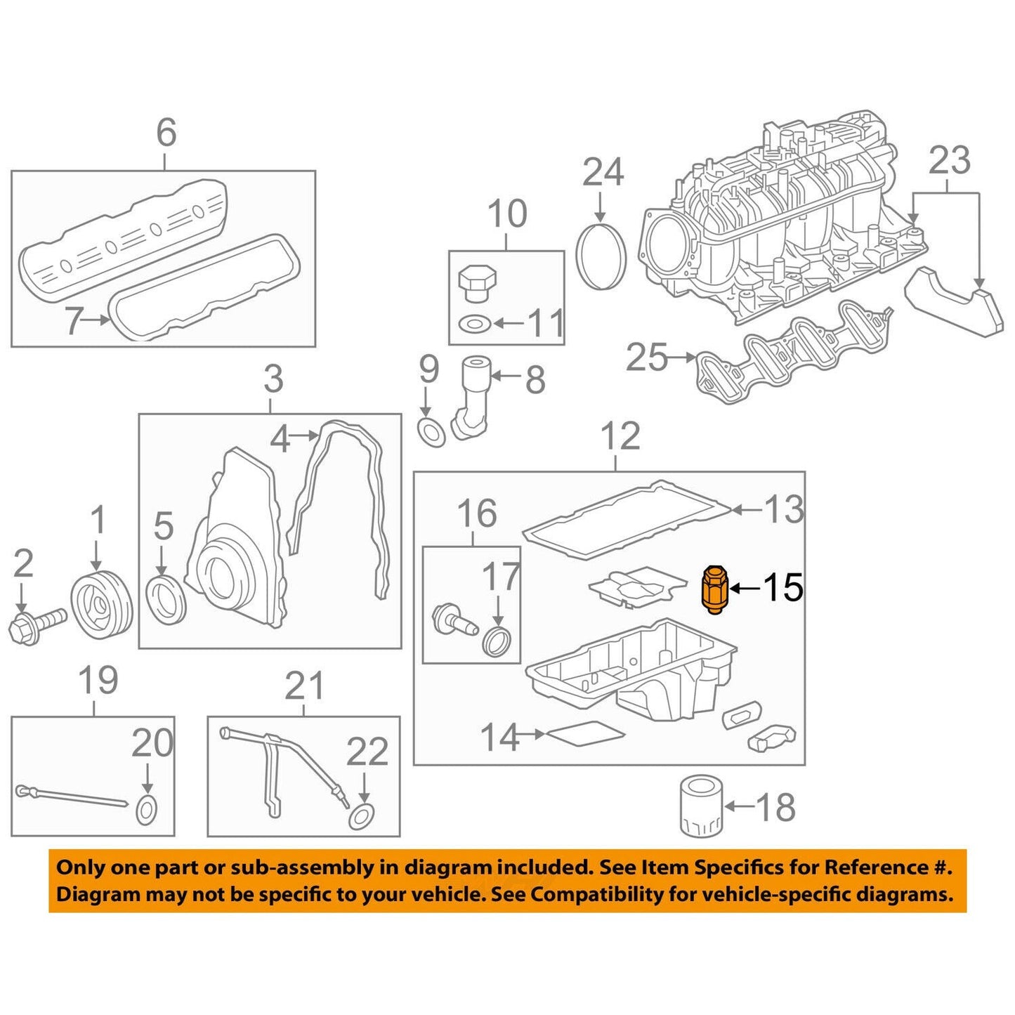 SILVERADO SIERRA TAHOE YUKON OIL PRESSURE RELIEF VALVE 2007-2013 12608835