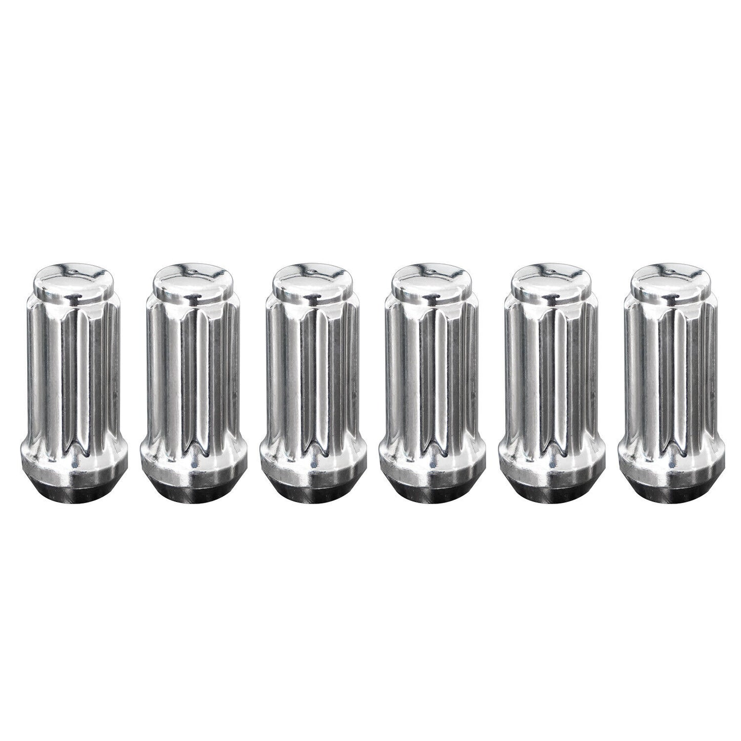 26pc 14x1.5 Chrome Wheel Lug Nuts w/ Two Keys for Silverado Sierra Yukon XL 1500