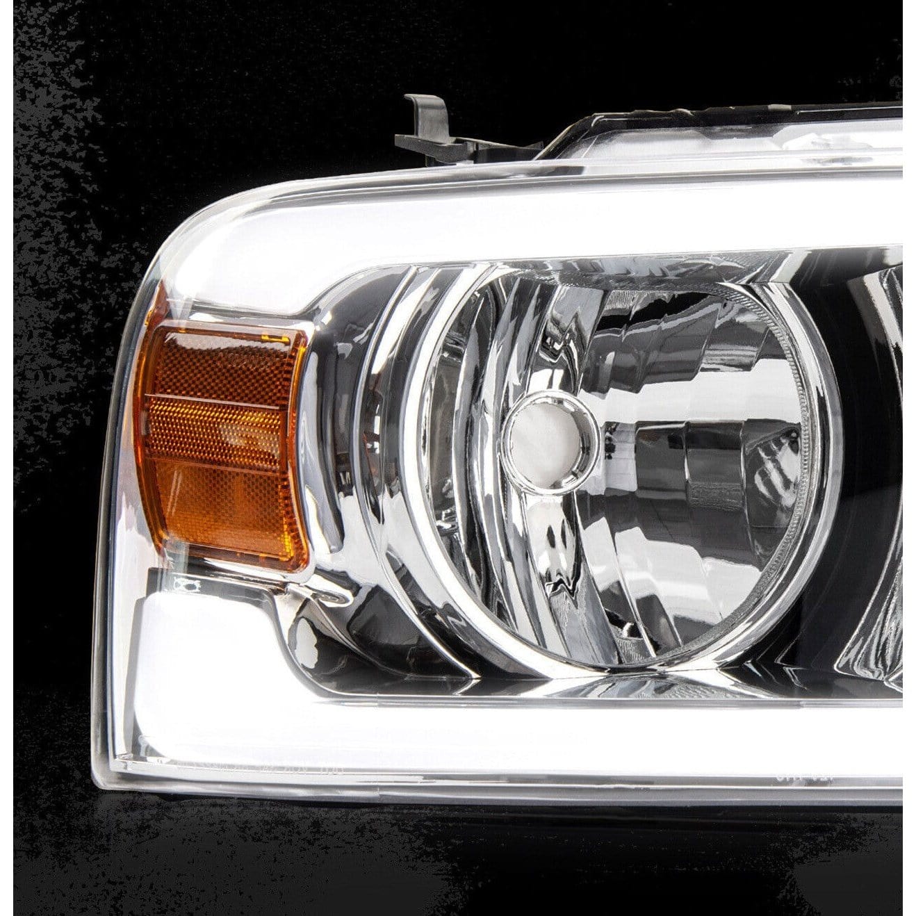 RASE Tire and Auto LLC 2004-2008 Ford F150 LED Tube Projector Headlight Clear Lens Chrome