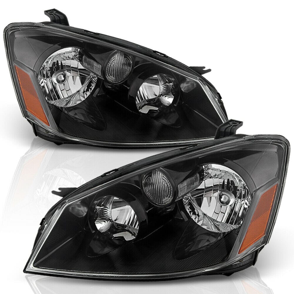 RASE Tire and Auto LLC 2005-2006 Altima Black Factory Halogen Headlights Headlamps 05-06 Left+Right