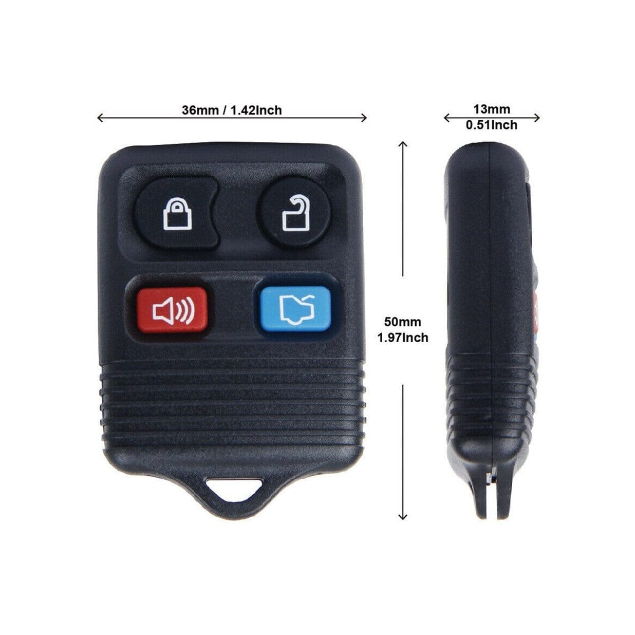 RASE Tire and Auto LLC accesories 4 buttons Key Fob **Shell** Replacement for Ford, Mercury, Lincoln, Mazda