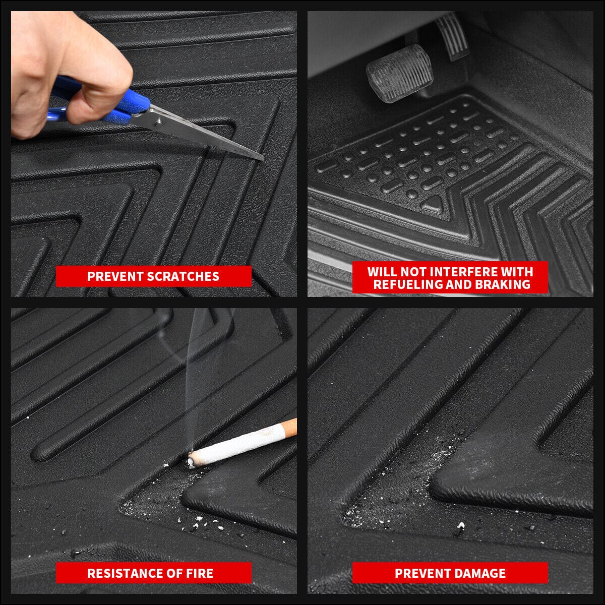 RASE Tire and Auto LLC All Weather Floor Mats Floor Liners for 2015-2023 Ford F-150 (Extended) SuperCab