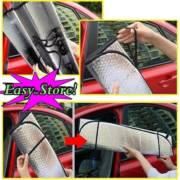 RASE Tire and Auto LLC car parts Foldable Sun Visor for Front Wind Shield 49 x 24 Light weight