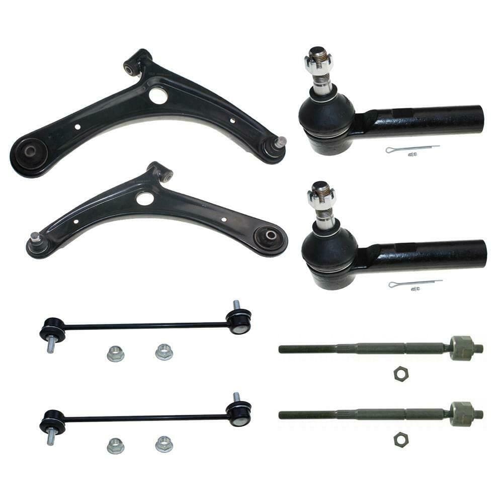 RASE Tire and Auto LLC For 2007-2012 Dodge Caliber Suspension 10Pc Tie Rod End Sway Bar Control Arm Kit