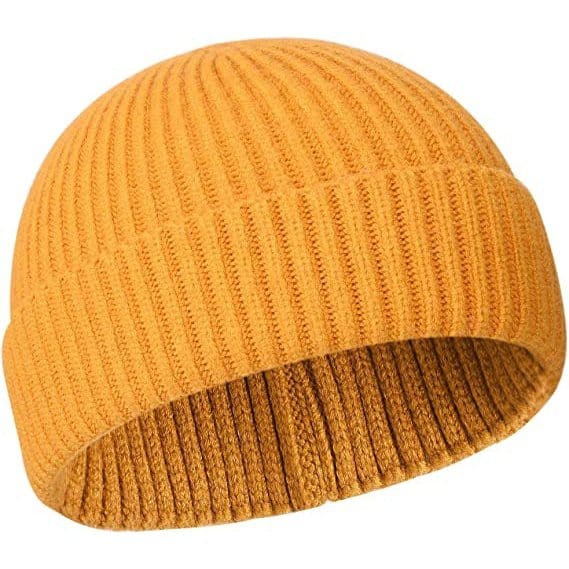 RASE Tire and Auto LLC Mustard Yellow Wool Fisherman Beanie Unisex