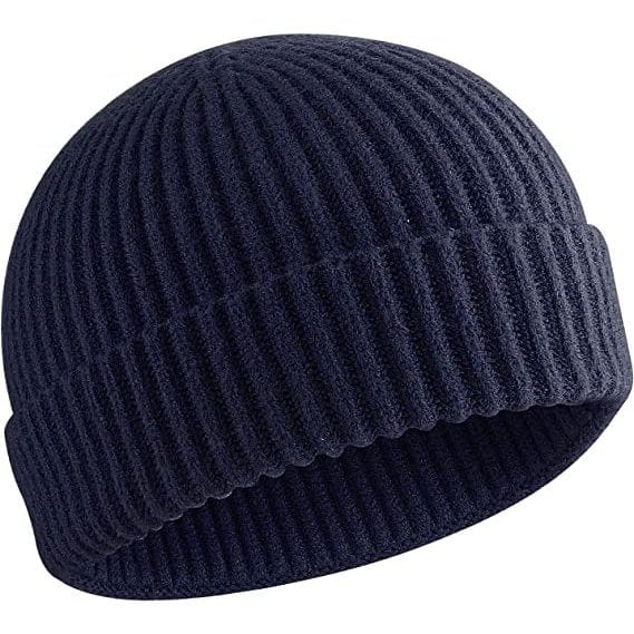 RASE Tire and Auto LLC Navy Blue Wool Fisherman Beanie Unisex