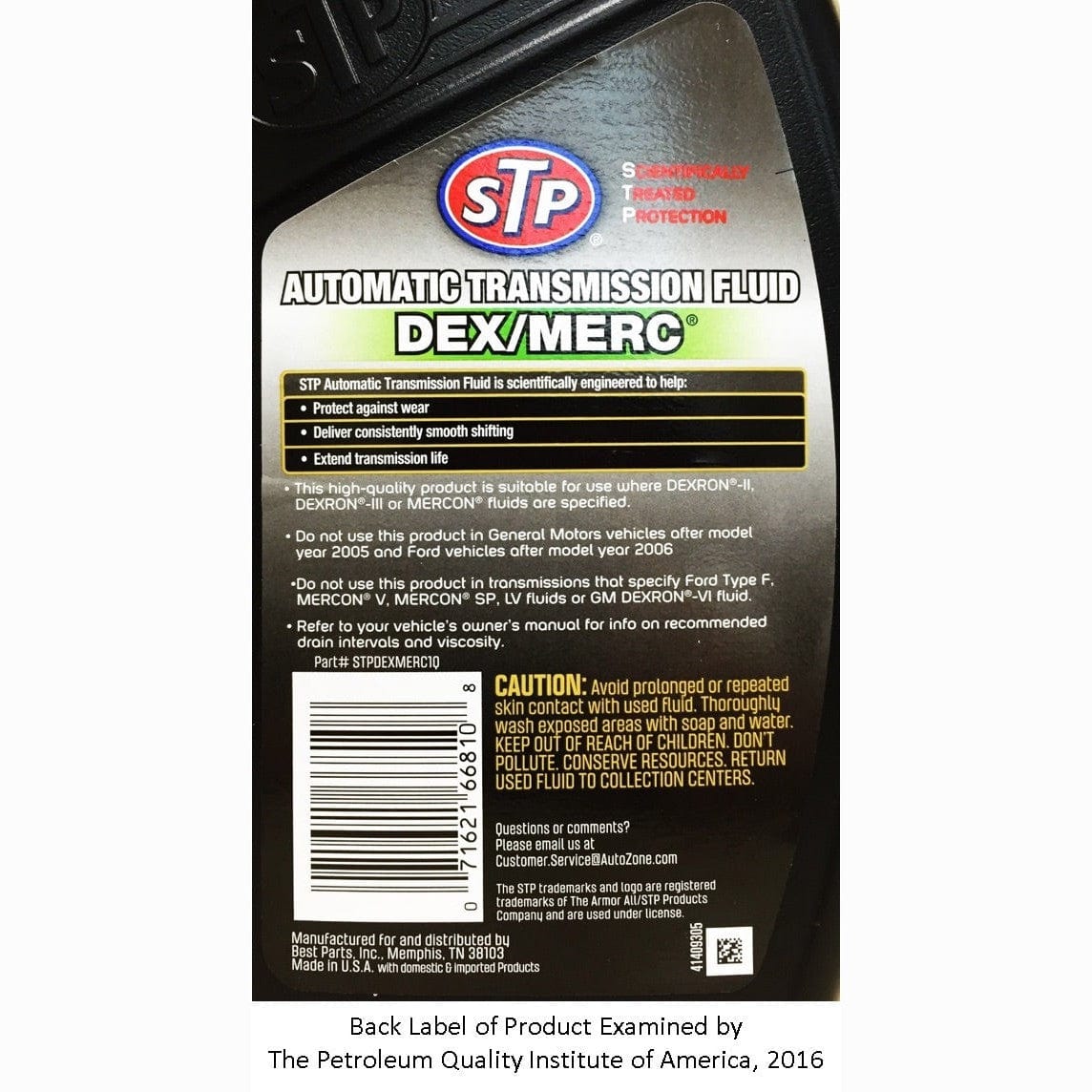 RASE Tire and Auto LLC STP Multi-Vehicle Automatic Transmission Fluid 1 Quart