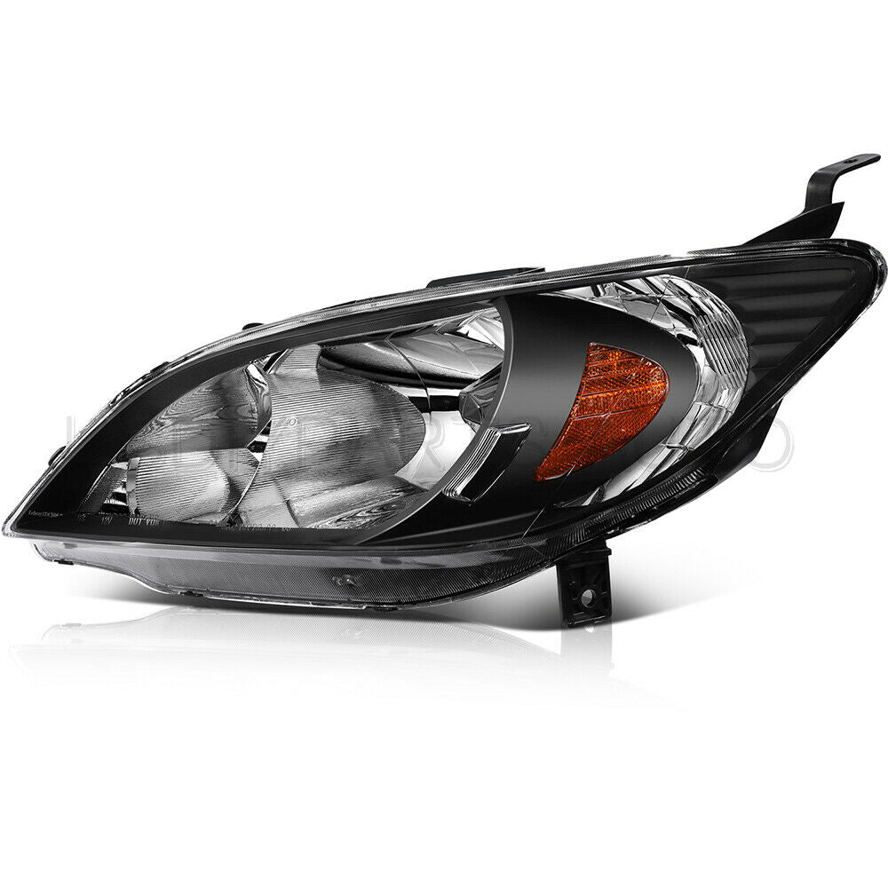 2004-2005 Honda Civic 2/4-Door Coupe Sedan Black Headlights Lamps Pair Set