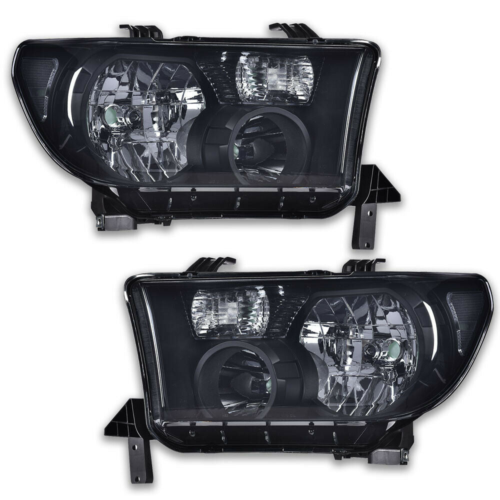 07-13 TOYOTA TUNDRA | 08-17 SEQUOIA BLACK HEADLIGHTS 