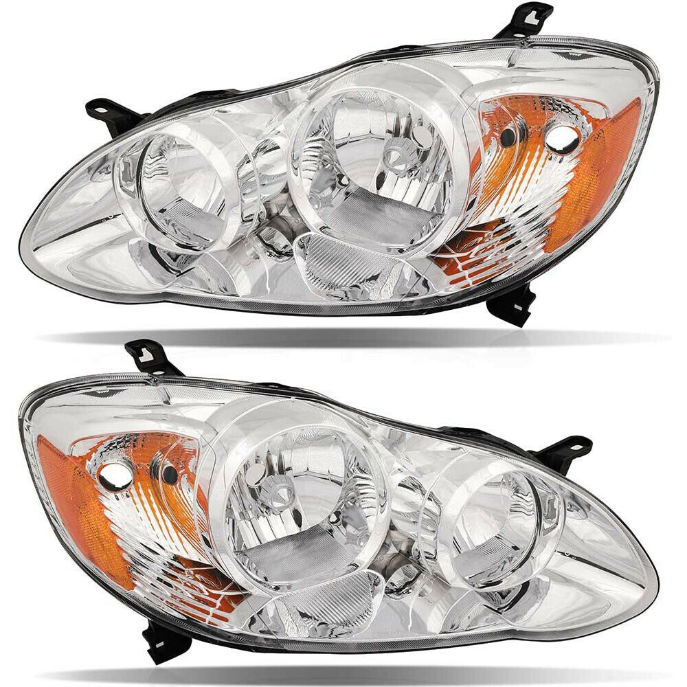 NEW** 2003-08 Toyota Corola Chrome Pair Headlights