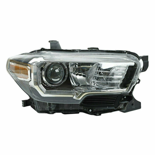 16-20 Toyota Tacoma Black Trim Projector Headlight w/LED DRL Right Passenger
