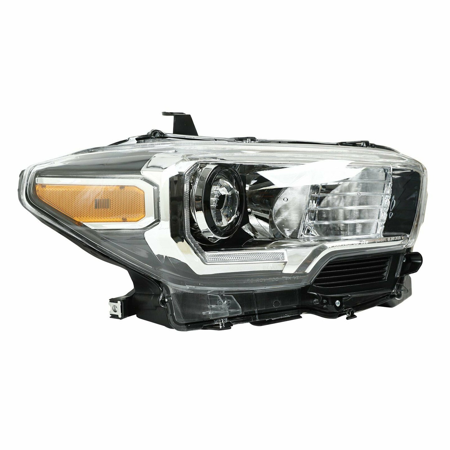 16-20 Toyota Tacoma Black Trim Projector Headlight w/LED DRL Right Passenger