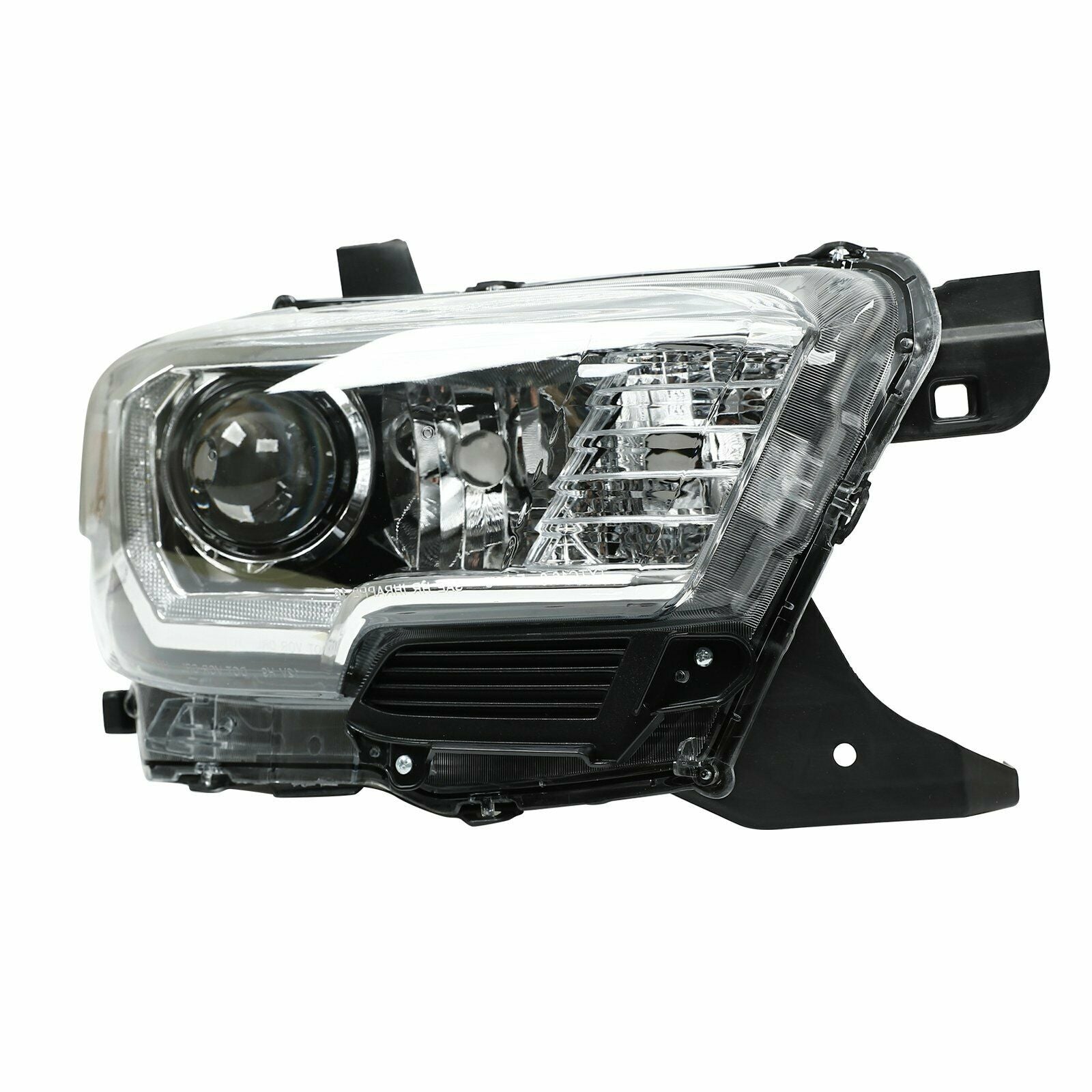 16-20 Toyota Tacoma Black Trim Projector Headlight w/LED DRL Right Passenger