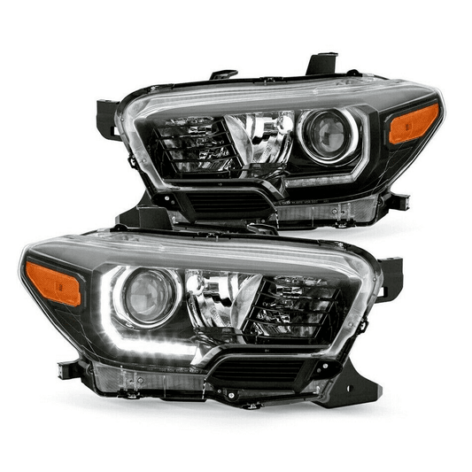 2016-2021 Toyota Tacoma Black Lamps /LED Black Housing Pair