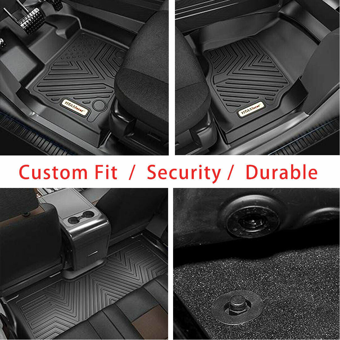 All Weather Floor Mats Floor Liners for 2015-2023 Ford F-150 (Extended) SuperCab