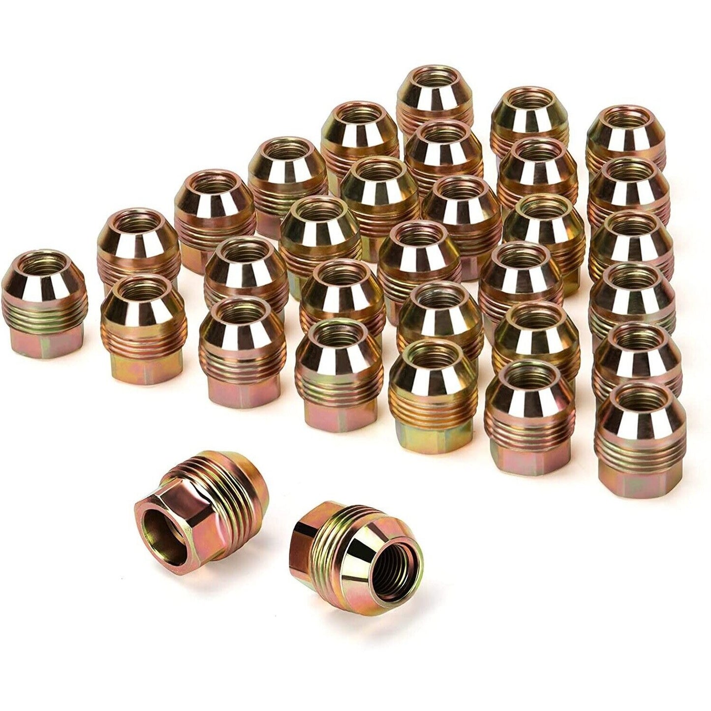 32 Dual Thread GM Factory Style Lug Nuts 14x1.5 Chevy GMC Silverado 2500 3500 HD