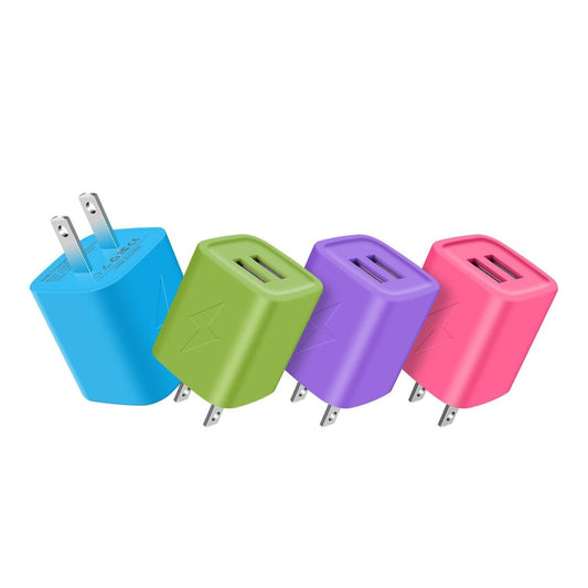 Wall 2 USB Wall Charging Adapter - Colors Vary